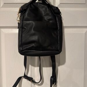 a new day Black Backpack with Gold Accents
